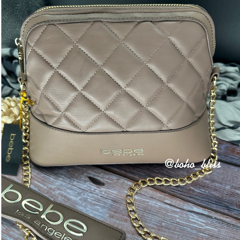 BEBE | Soft Brown Quilted Crossbody Bag NWT